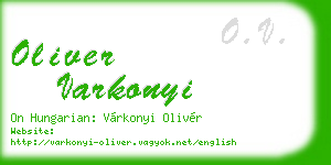 oliver varkonyi business card